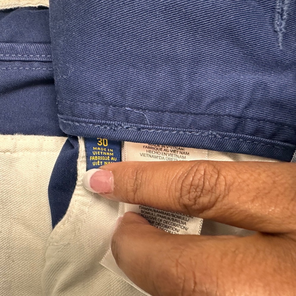 Polo Ralph Lauren Relaxed Fit Cotton Chino Relaxed Shorts Blue Casual‎ Size 30 - Picture 6 of 13